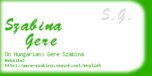 szabina gere business card